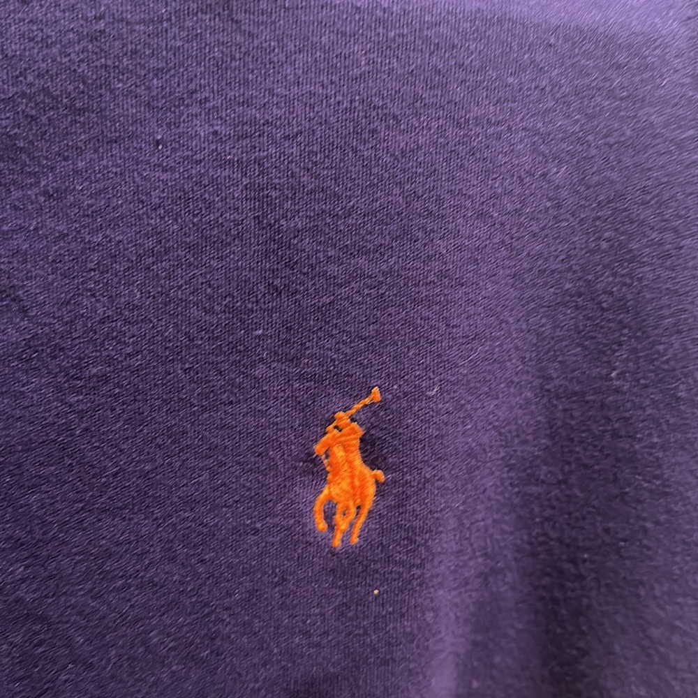Polo Ralph Lauren Mens Shirt Size XL Classic Fit Purple with orange polo man - Picture 4 of 5